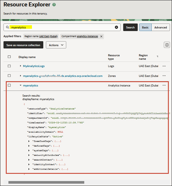 Description of console-search-results.jpg follows