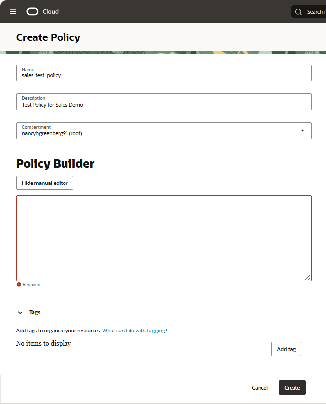 Description of adb_iam_create_policy_manual.png follows
