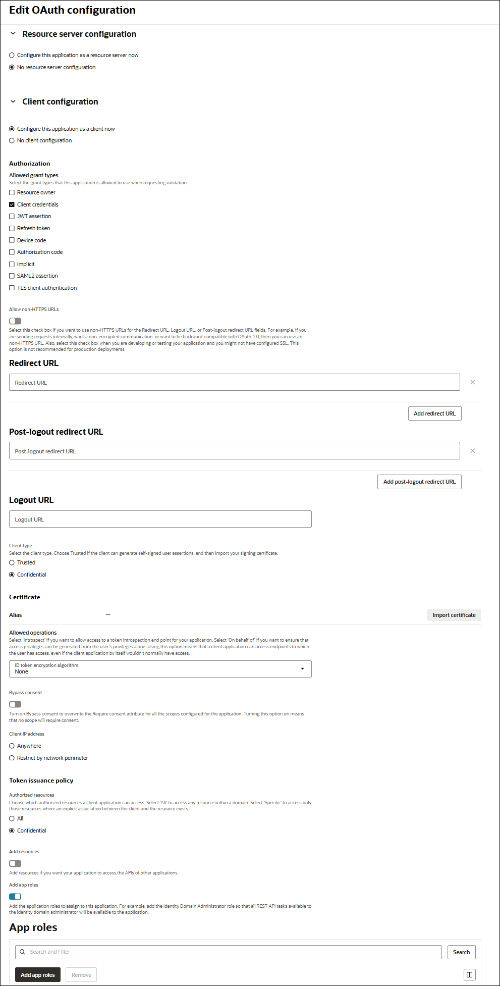 Description of rbac-edit-oauth-config-identity-domain.png follows