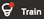 train icon with badge train icon with badge