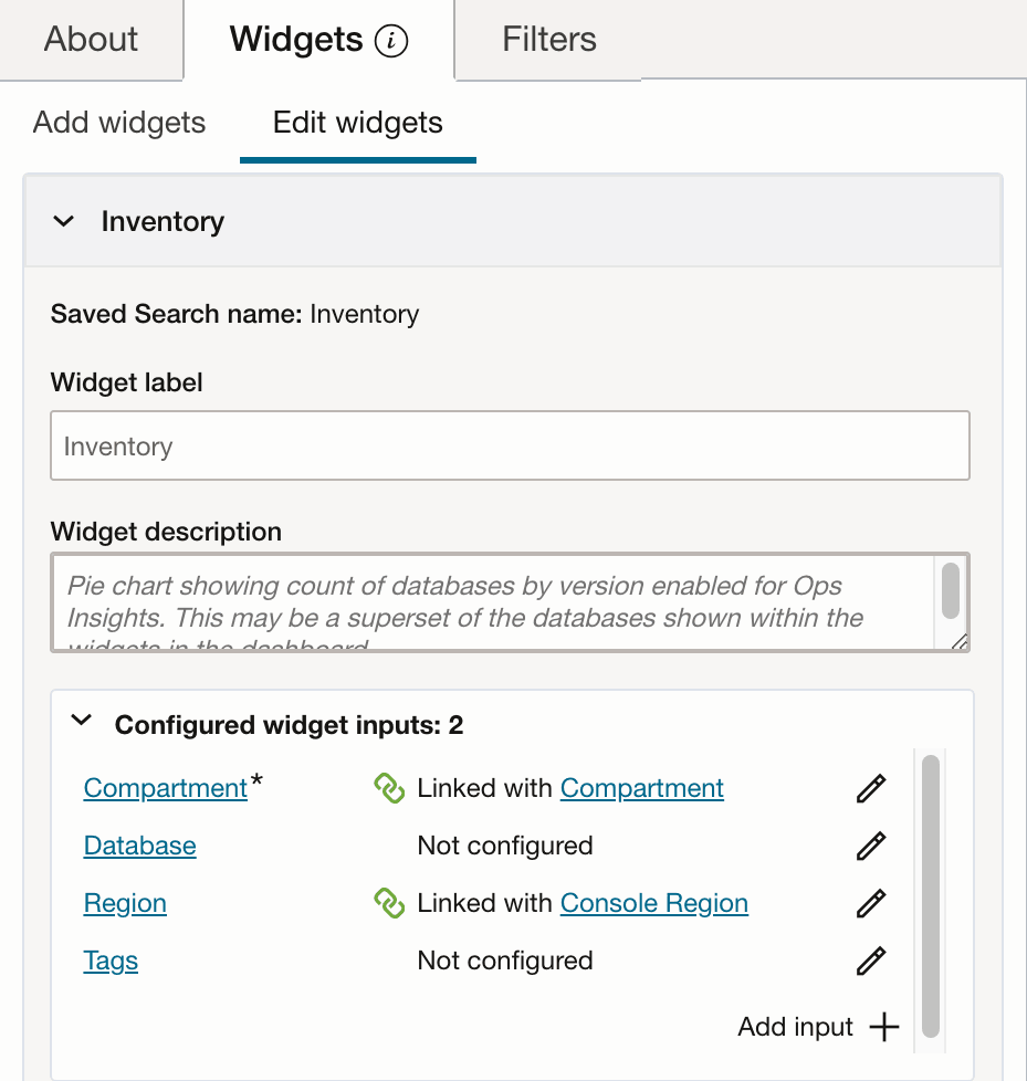 Add Filter to Widget Add Filter to Widget
