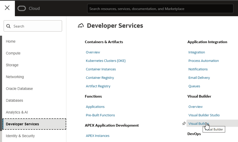 Description of admin-console-visualbuilder.png follows