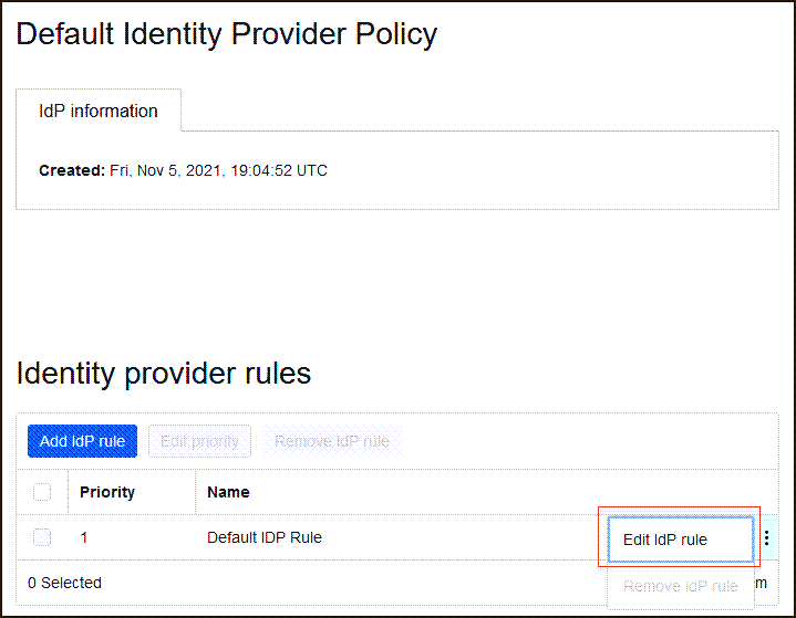 Click to expand The context menu showing "Edit IdP Rule"